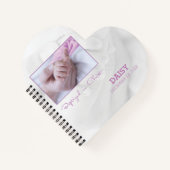 女の子バプテスマベビーおめでとうパーソナライズされた ノートブック (正面)