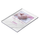 女の子バプテスマベビーおめでとうパーソナライズされた ノートブック (左側)