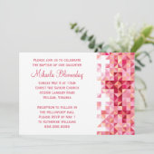 女の子バプテスマベビー献身最初の聖餐式 招待状 (スタンド正面)