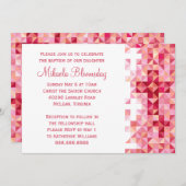 女の子バプテスマベビー献身最初の聖餐式 招待状 (正面/裏面)