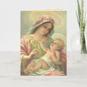 女の子バプテスマヴァージンマリアと聖キリストの子 –  カード (正面)