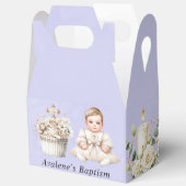 女の子バプテスマ付きホワイトクロスカッケ フェイバーボックス (見開き)