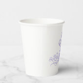 女の子バプテスマ紙カップとパープルクロス 紙コップ (右)