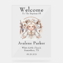 女の子バラ金ゴールドバスケットバプテスムウェルカムサイン