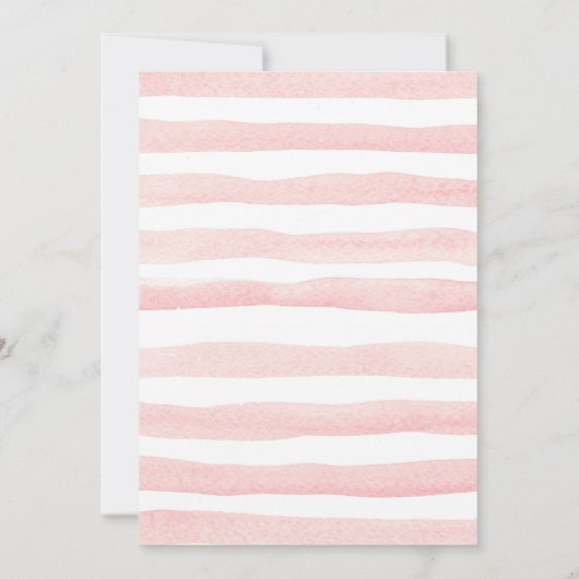 女の子バルーングリーンああ赤ちゃんシャワー 招待状 (裏面)