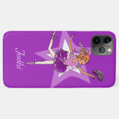 女の子バレリーナ紫色の赤毛名ケース Case-Mate iPhoneケース (裏面(横))