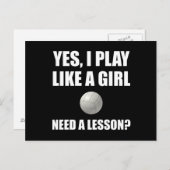 女の子バレーボールのように ポストカード (正面/裏面)