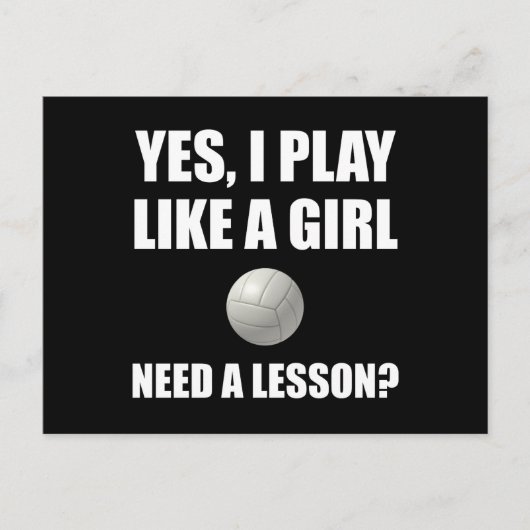 女の子バレーボールのように ポストカード (正面)