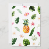 女の子パイナップル赤ちゃんシャワー 招待状 (裏面)