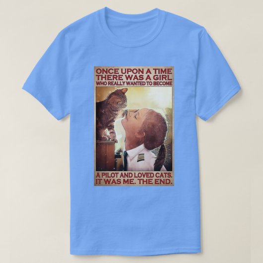 女の子パイロットラブキャットかつてGがあった Tシャツ (デザイン正面)