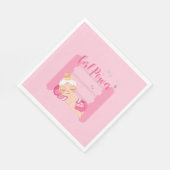 女の子パワーピンク スタンダードランチョンナプキン (角)