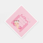 女の子パワーピンク スタンダードランチョンナプキン (角)