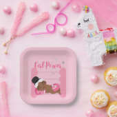 女の子パワーピンク ペーパープレート (パーティー)