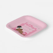 女の子パワーピンク ペーパープレート (傾斜あり)