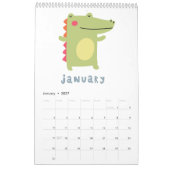 女の子パーソナライズされたかわいい動物2017カレンダー カレンダー (1月 2027)