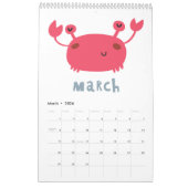 女の子パーソナライズされたかわいい動物2017カレンダー カレンダー (3月 2026)