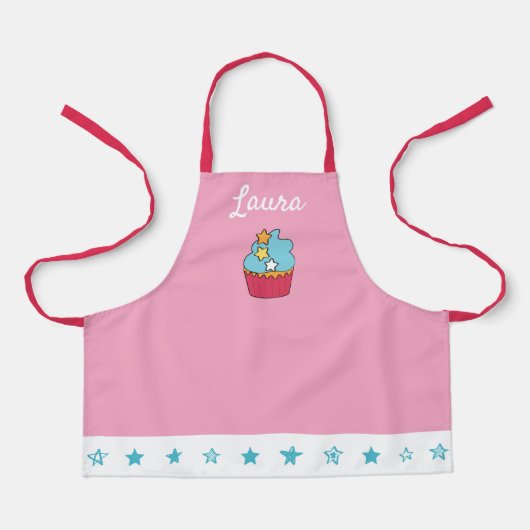 女の子パーソナライズされたのエプロンベーキング エプロン (正面)