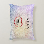 女の子パーソナライズされたタンブル体操体操の枕 アクセントクッション (正面(垂直))