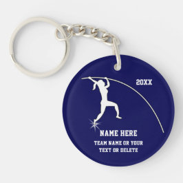 女の子パーソナライズされたポールボールトギフト、あなたの色 キーホルダー