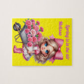 女の子パーソナライズされた名 ジグソーパズル (横)