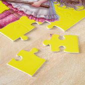 女の子パーソナライズされた名 ジグソーパズル (側面)