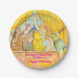 女の子パーティープレート ペーパープレート