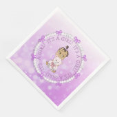 女の子パープルのベビーとテディベアのベビーシャワー (コーナー)