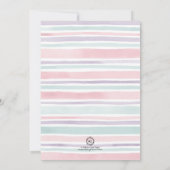 女の子パープルへのユニコーンの赤ちゃんシャワー招待 招待状 (裏面)