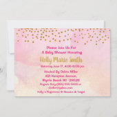 女の子ヒッポベビーシャワー招待状 招待状 (裏面)