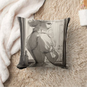 女の子ビクトリアンが鏡装飾用クッションを越える クッション (ブランケット)