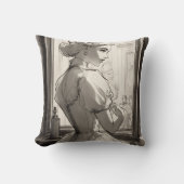 女の子ビクトリアンが鏡装飾用クッションを越える クッション (正面)