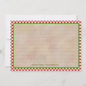 女の子ピザパーティの招待状 招待状 (裏面)