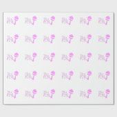 女の子ピンクかわいいベビーかわいいガーリー赤ちゃんシャワー ラッピングペーパー (フラット)