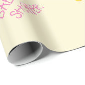 女の子ピンクのガラガラ風船のための赤ちゃんシャワー ラッピングペーパー (ロールコーナー)