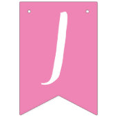 女の子ピンクのタイポグラフィベビーシャワー バンティングフラッグ (第2の旗)