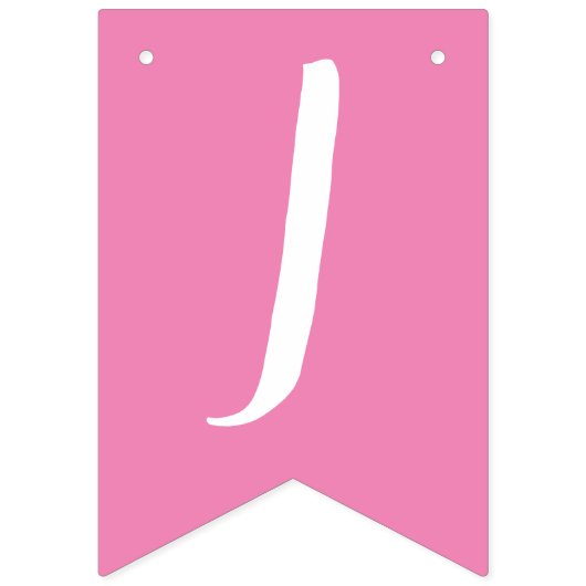 女の子ピンクのタイポグラフィベビーシャワー バンティングフラッグ (第2の旗)