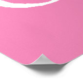 女の子ピンクのタイポグラフィ赤ちゃんシャワーのサイン ポスター (角)