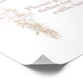 女の子ピンクのハートバルーンベビーシャワーおむつ ポスター (角)