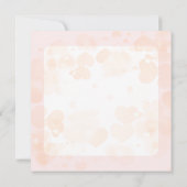 女の子ピンクのハートバルーンベビーシャワー 招待状 (裏面)