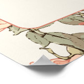 女の子ピンクのバラの赤ちゃんシャワーへようこそ ポスター (角)