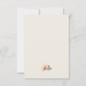 女の子ピンクのバラの赤ちゃんシャワー サンキューカード (裏面)