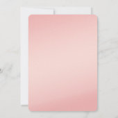 女の子ピンクのバルーンCutTeddy Bearベビーシャワー 招待状 (裏面)