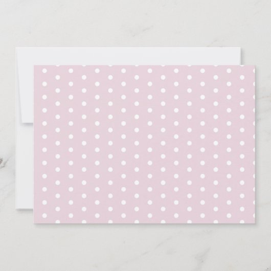 女の子ピンクのフローラレターボード妊娠 案内状 (裏面)