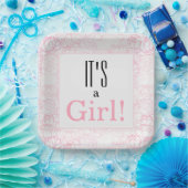 女の子ピンクのフローラ ペーパープレート (パーティー)