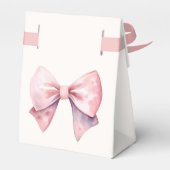 女の子ピンクのプリンセスクマ赤ちゃんシャワー フェイバーボックス (裏面サイド)