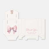 女の子ピンクのプリンセスクマ赤ちゃんシャワー フェイバーボックス (折り畳みなし)