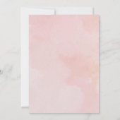 女の子ピンクのベビーカーの赤ちゃんシャワー 招待状 (裏面)