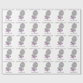 女の子ピンクのベビー ラッピングペーパー (フラット)