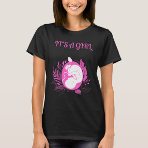 女の子ピンクの女の子ベビーシャワー性別リビールCo Tシャツ