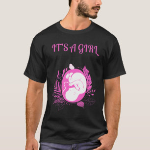 女の子ピンクの女の子ベビーシャワー性別リビールCo Tシャツ